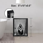 Black and White Wall Art Bathroom Funny Bathroom Pictures Wall Decor-90s - Image 6