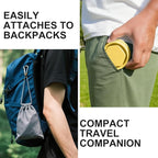 Collapsible Water Cup 6oz/180ml - Collapsible Cup - Silicone Collapsible TravelCup - Silicone Folding Camping Cup with Lids - Foldable Drinking Cup - for Travel, Camping, Hiking, Outdoor