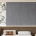 Yutianli PVC Slat Wall Panel Peel and Stick 236"x 15.7" Faux Wood Slat Panel - Image 3