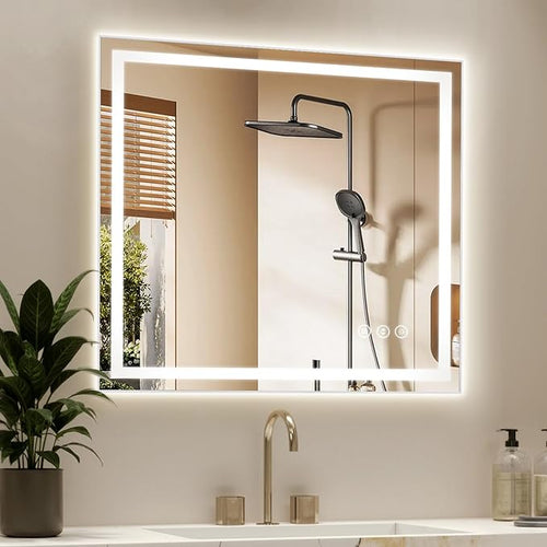 40X36 LED Bathroom Mirror with Lights, Backlit + Front Lit, Lighted Bathroom by Rpoesx