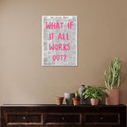 Liyark Retro Trendy Newspaper Canvas Wall Art 'What If All Works Out' Poster - Image 3