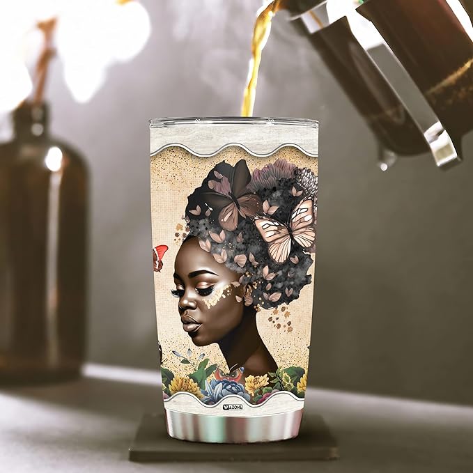 WAZONE Personalized God Says You Are Tumbler 20oz 30oz Stainless Steel Travel Mug Custom Name Christian Insulated Cup Positive Affirmation Gifts For Black Women African American Girl