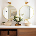 Sunniry 2 Pack 22 inch Gold Round Mirror by Sunniry