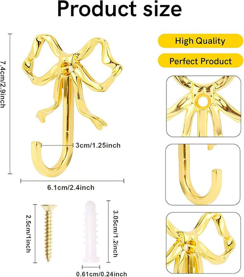 5 Pcs Gold Bow Hooks, Bow Hooks - Image 2