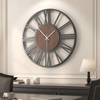 Cuspin 30 Inch Large Wall Clock, Silent Non Ticking Battery Operated Roman - Image 3