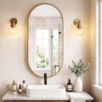 DUMOS 24" x 48" Oval Bathroom Mirror, Tempered Glass, Morden Vanity Mirror - Image 7