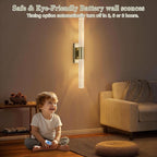 camuucci Battery Operated Wall Sconces Set of 2 Rechargeable Battery Powered - Image 7