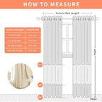 XiDi Curtains for Bedroom Decor Beige52/72/1 - Image 7