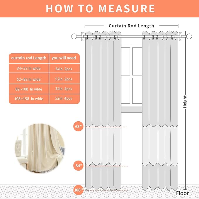 XiDi Curtains for Bedroom Decor Beige34/54/1 - Image 8