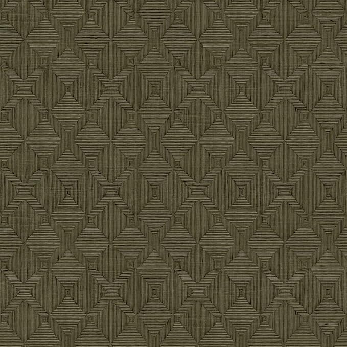 Tempaper x Jeremiah Brent Olive Textured Hoffmann Faux Sisal Removable Peel and by TempaperCo