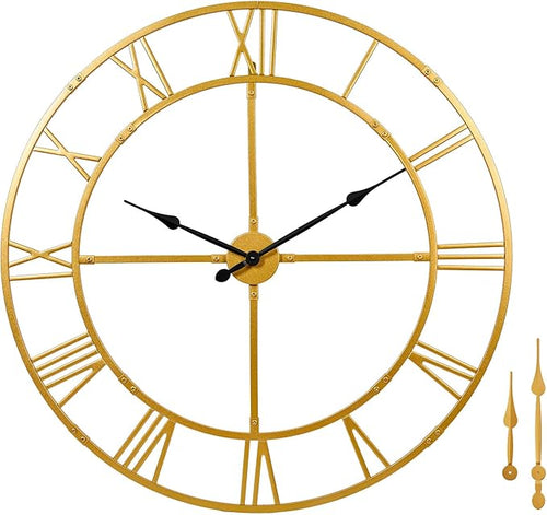48 inch Large Wall Clock for Living Room Decor – Easy-Assembly Silent by WallClockDecor