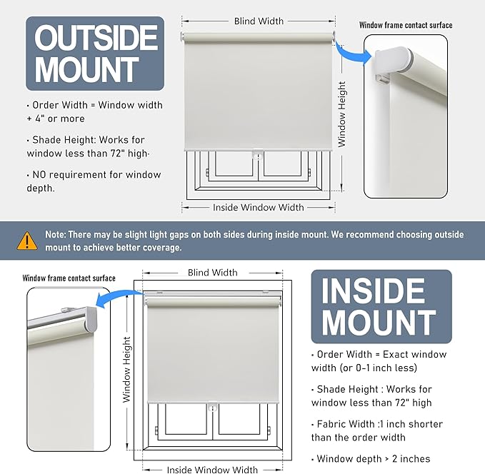 Customize Cordless Roller Shades Blackout Blinds - Image 6