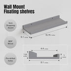 RICHER HOUSE 8 Set Floating Wall Mounted Shelves, Nursery Hanging Book Shelves - Image 3