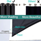 Yakamok 100% Blackout Lined Panels, Thermal Insulated Blackout Curtains - Image 5