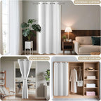 Joydeco Blackout Door Curtain for Doorway Privacy 108 Inches Long, Grommet - Image 4
