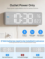 MASHI 2026 Upgrade Digital Wall Clock, Auto-Dimming Wall Clock - Image 7