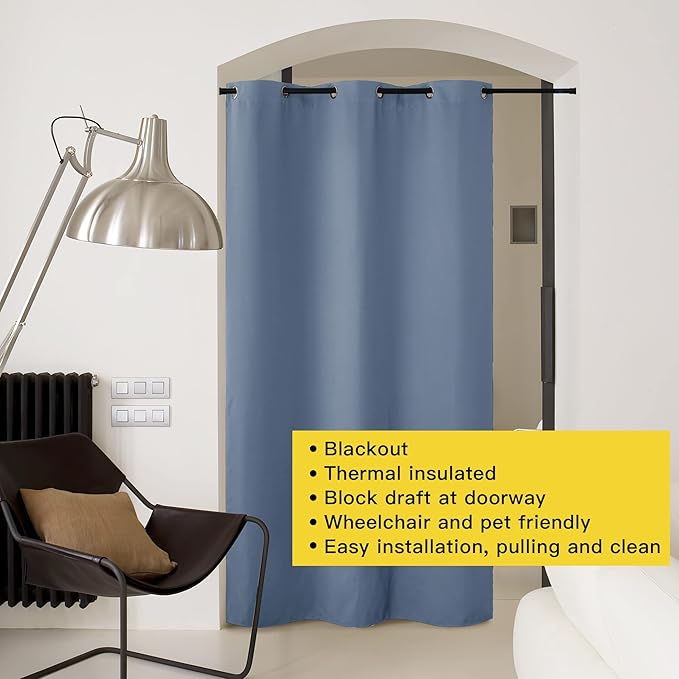 NICETOWN Curtains & Drapes for Door Tapestry, Sound Noise Canceling Room - Image 8