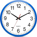 Bernhard Products Blue Wall Clock Silent Non Ticking by BernhardProducts