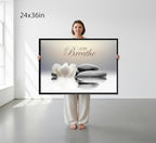Floating Framed Zen Wall Art, Just Breathe Stone Poster Picture - Image 8