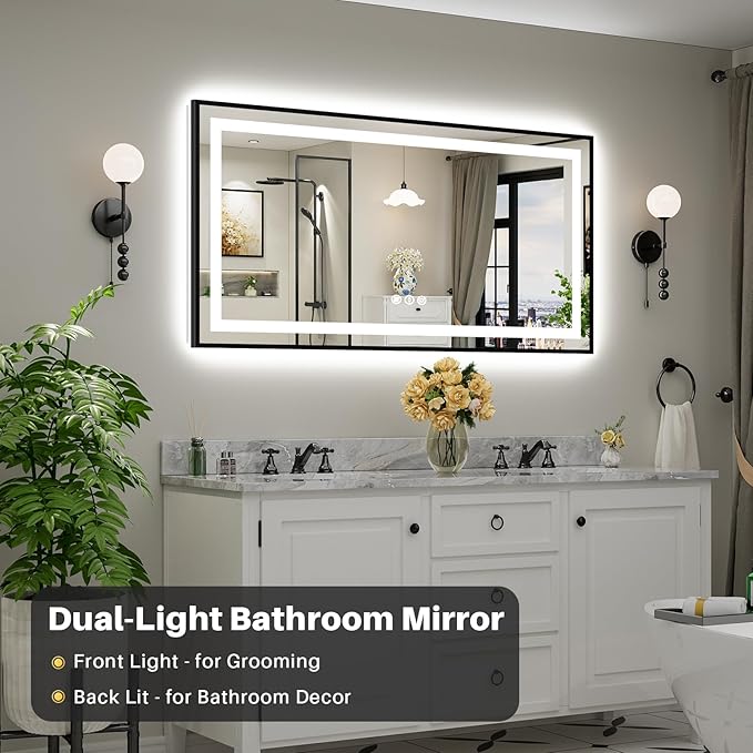 60x30 Inch LED Bathroom Mirror - Image 2
