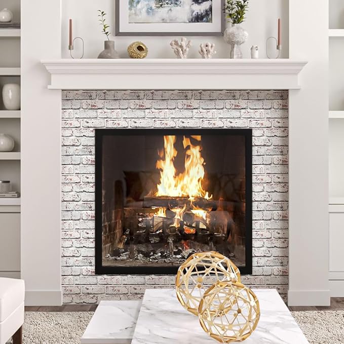 3D Whitewash Brick Wall Panel Peel and Stick - Image 7