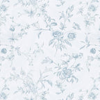 Ismoon Blue Wallpaper Peel and Stick Floral Vintage Stick on Wall Paper French - Image 8