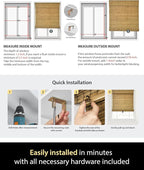 UNISHADES Cordless Bamboo Roman Shades - Image 7
