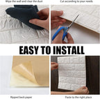 Tinlade 30 Pcs 28.81 Sq ft 3D Wall Panels Peel and Stick Foam Brick Wallpaper - Image 5