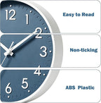 Mosewa Wall Clock 8 Inch, Battery Operated Silent Non-Ticking Modern Analog - Image 7