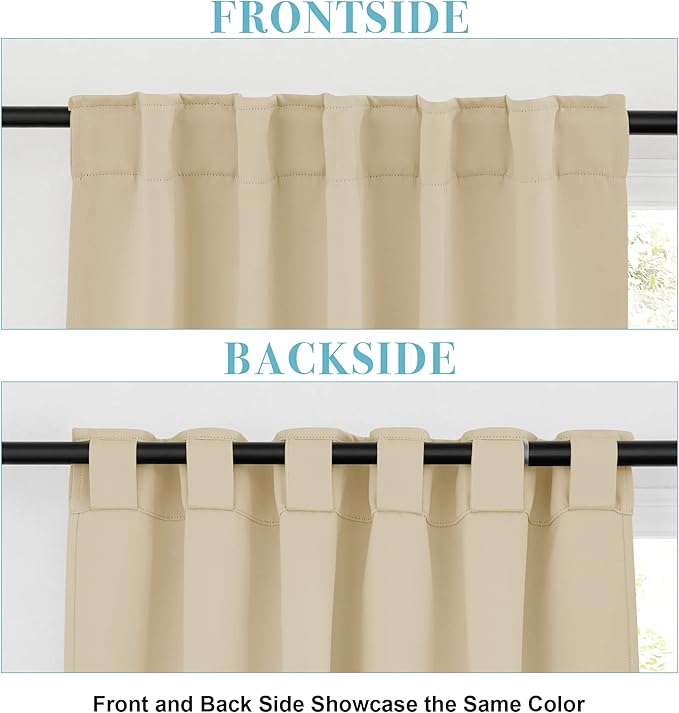 RYB HOME Blackout Curtains for Living Room, Privacy Thermal Insulating Window - Image 6