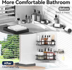 YASONIC Shower Caddy Corner, No Drilling Shower Organizer Corner - Image 8