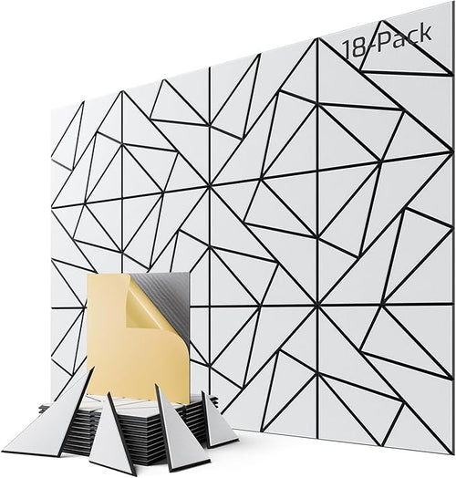 18-Pack Felt Acoustic Panels, Peel & Stick Sound Proof Foam Panels by Lebenforce