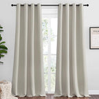 NICETOWN Natural Room Darkening Curtains 90" Long by NICETOWN