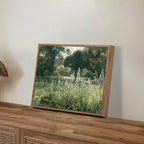 OIQArtOIQ Vintage Framed Wall Art Garden Landscape Canvas Art Prints Rustic - Image 6