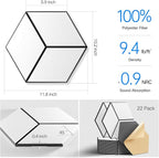 22-Pack Self-Adhesive Acoustic Panels, Flame-Resistant Soundproof Foam. Absorbs - Image 3