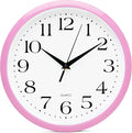Bernhard Products Light Pink Wall Clock Silent Non Ticking by BernhardProducts