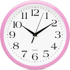 Bernhard Products Light Pink Wall Clock Silent Non Ticking by BernhardProducts