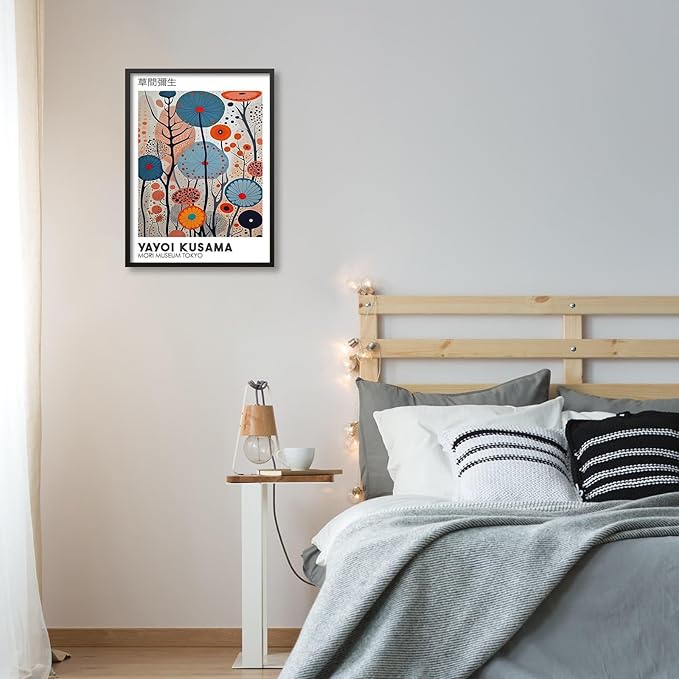 Yayoi Kusama Black Framed Wall Art 12x16in Vintage Japanese Painting Posters - Image 4