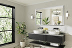 60x36 Inch Brushed Silver Bathroom Mirror - Image 8