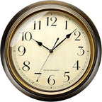 Plumeet Small Metal Wall Clock, Arabic Numerals, Battery Operated by Plumeet