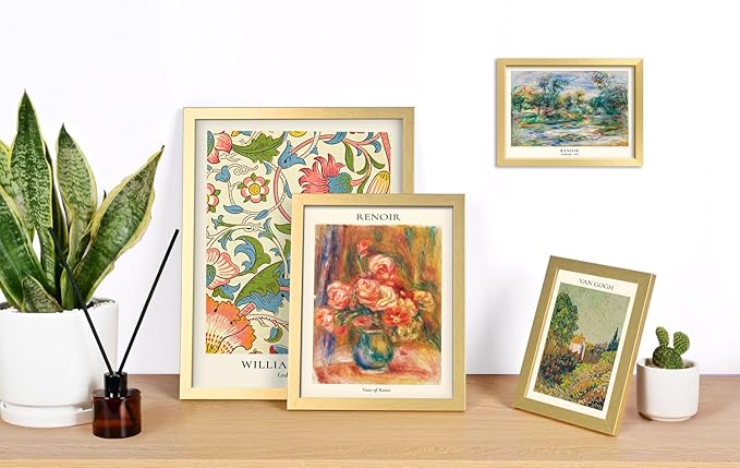 ANERZA 16 PCS Gold Framed Vintage Eclectic Wall Art Decor, William Morris Wall - Image 5