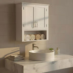 SUPER DEAL Bathroom Wall Cabinet Over The Toilet, Wall Mount Storage Medicine - Image 5