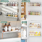 LUCYCAZ 4 Pack Wall Mounted Spice Rack - Image 8