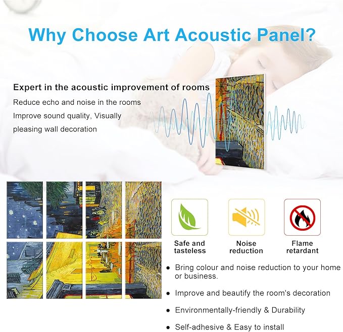 JBER Art Acoustic Panels, 45X36 Inches Acoustical Wall Panels, Sound Absorbing - Image 3