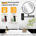 DECLUTTR Wall Mounted Lighted Makeup Mirror, 3 Color Lights, Touch Dimmable - Image 2