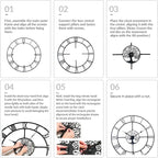 40 Inch Large Wall Clock for Living Room – Black Metal Clock - Image 5