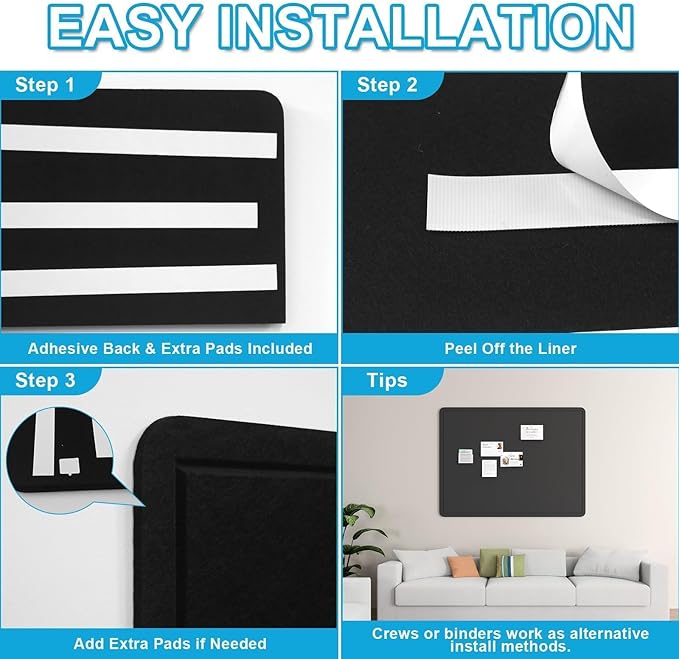 Large Felt Bulletin Board for Wall, Soft Felt Cork Board for Office, Home - Image 5