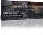 Mindset is Everything Motivational Wall Art, KAWAHONE Inspirational by KAWAHONE