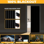 AJAZZ 100% Blackout Accordion Door Closet Curtain Door Curtain Invisible - Image 4