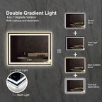 LED Mirror for Bathroom, 48x36 Inch Gradient Front and Backlit Bathroom Mirror - Image 4
